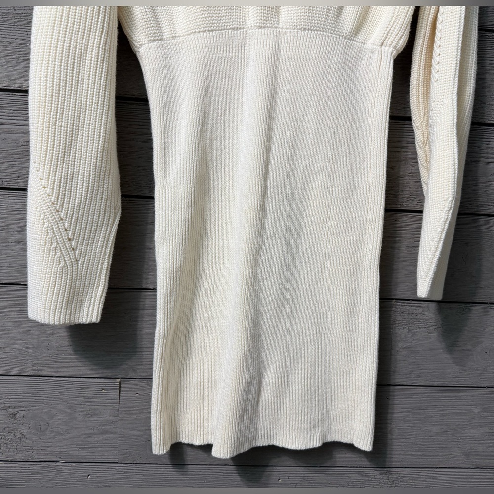 Tularosa Revolve Mia Cream Winter White Ivory Surplice Mini Dress Sz Large - Picture 7 of 14